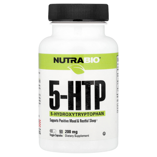 NutraBio, 5-HTP, 90 растительных капсул