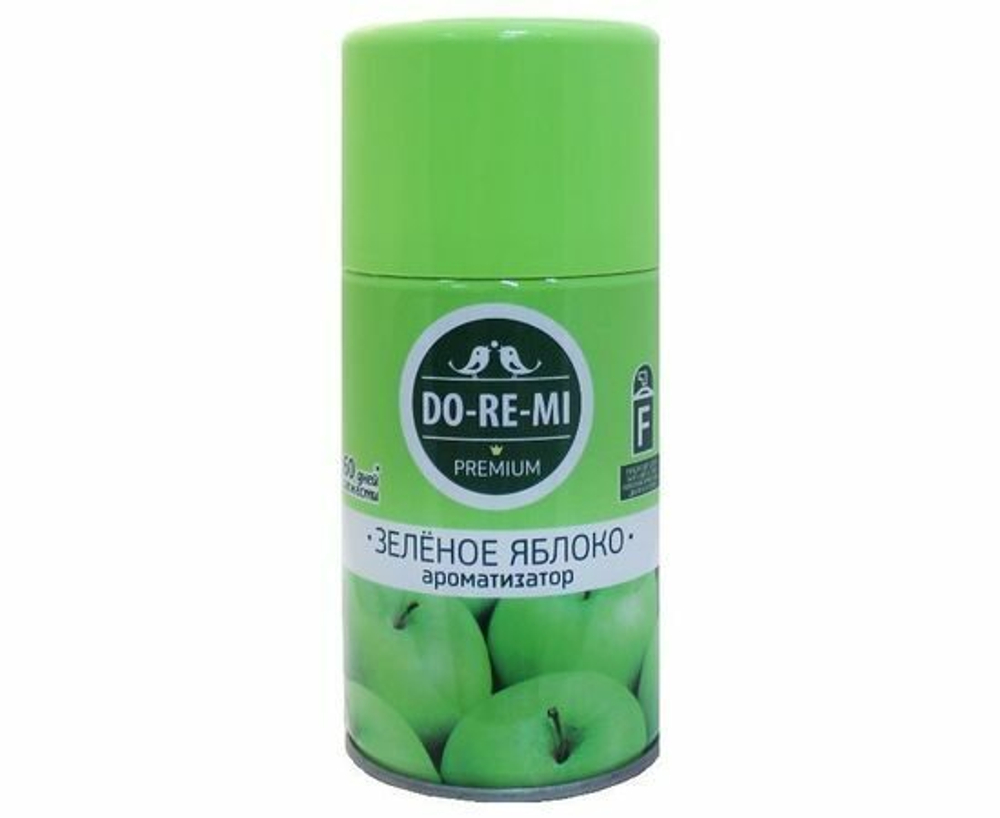 Освежитель воздуха(запаска) "До-ре-ми" Премиум,Зелёное яблоко 250 мл.