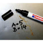 Маркер-краска лаковый (paint marker) EDDING 8750, ЧЕРНЫЙ, 2-4 мм, круглый наконечник, алюминиевый корпус.