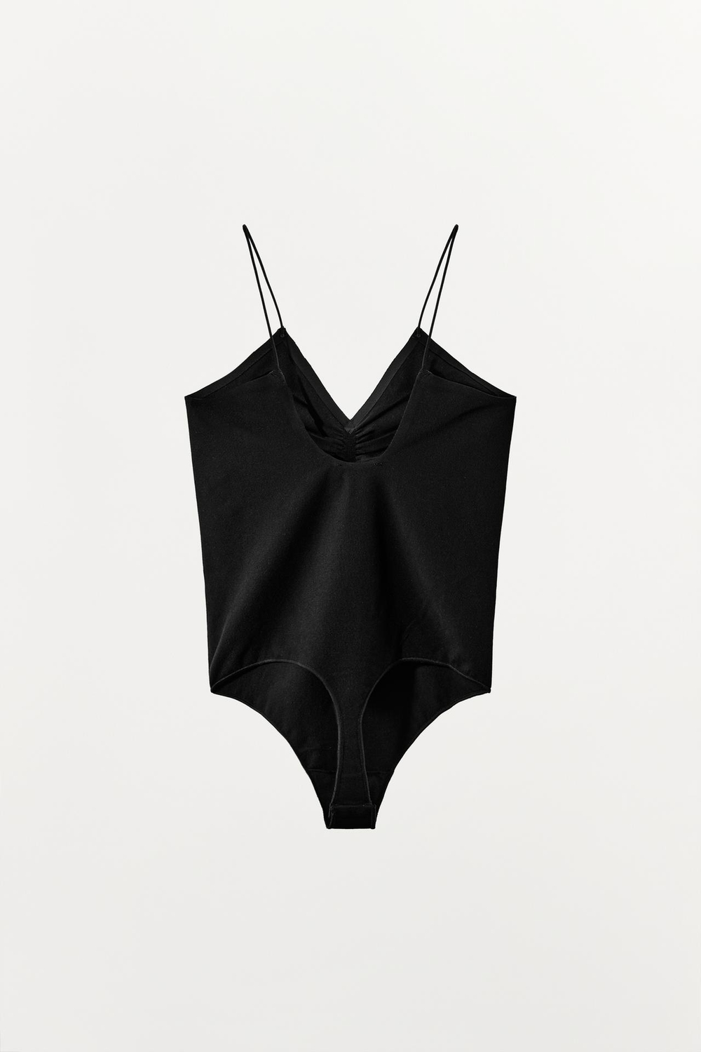 ZARA БОДИ ИЗ МОДАЛА С БРЕТЕЛЯМИ, ЧЕРНЫЙ
