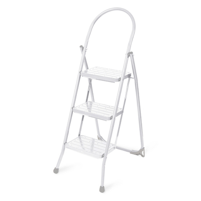 Стремянка с широкими ступенями СМШ3/Б белый