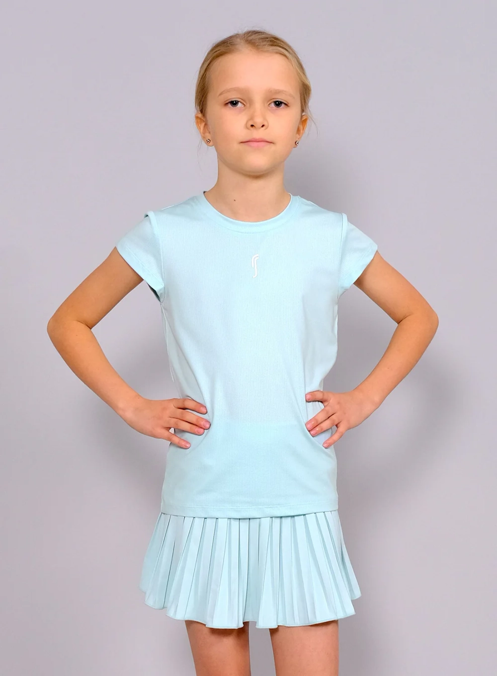 Майка для девочек RS Performance Top - Mesh REC (Soft Teal/White) 252J005-003