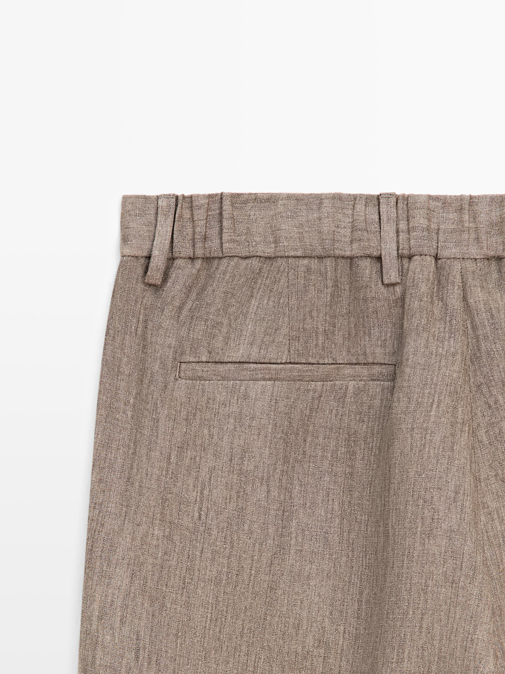 Massimo Dutti Костюмные брюки из 100% льна, охра