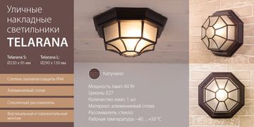 Новинки! Садово-парковые светильники Telerana S и Telerana L. От компании Elektrostandard!
