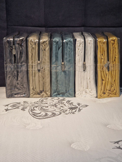 4870216966300 Комплект постельного белья SUAVE Tencel plain Евро Серо-бирюзовый