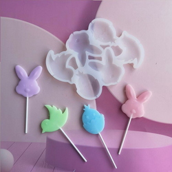 Силиконовая форма для леденцов «Пасхальные животные»