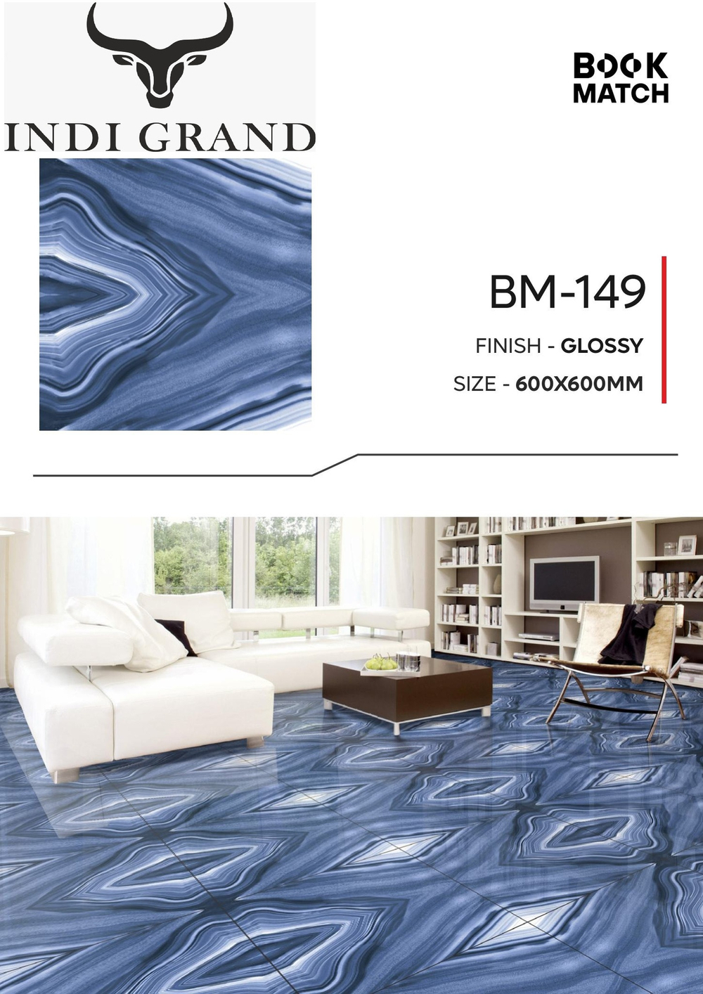 Керамогранит Book Match BM-149 60х60