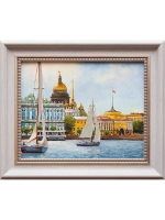 Картина маслом "Вид с Невы" Воробьев