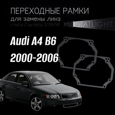 Переходные рамки для замены линз в фарах Audi A4 B6 2000-2006