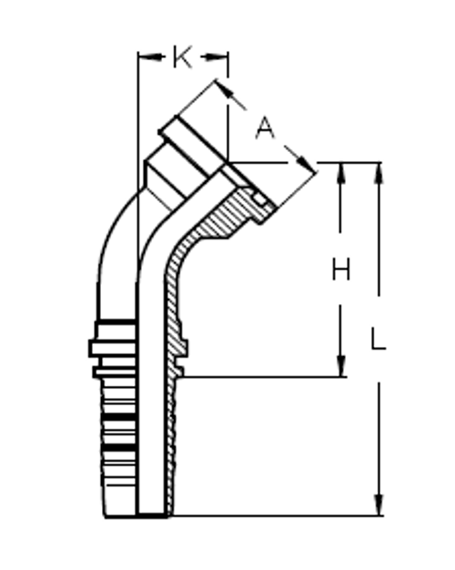 Фитинг DN 12 SF Komatsu 3000 34 (45)