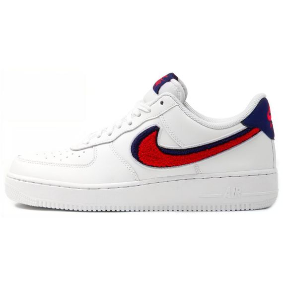 Nike Air Force 1 3D Chenille Swoosh White Red Blue