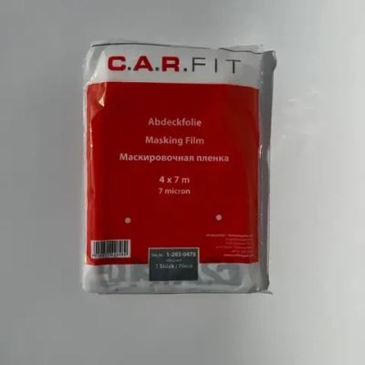Пленка укрывная C.A.R.Fit 4х7м 7 мкм с электростатическим эффектом, устойчива к ЛКМ, пленка маскировочная защитная полиэтиленовая для малярных работ