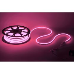 Светодиодная неоновая лента ЭРА N2835-120-IP67-220V-20m-P розовый