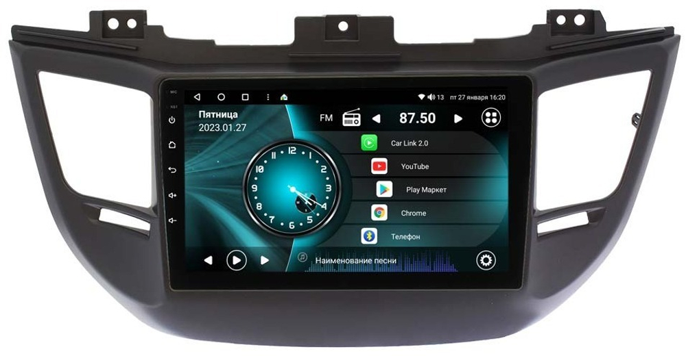 Магнитола для Hyundai Tucson 2016-2018 (рамка черная) - Vaycar VA23-0546 на Android 13, 8-ядер, 4G SIM-слот