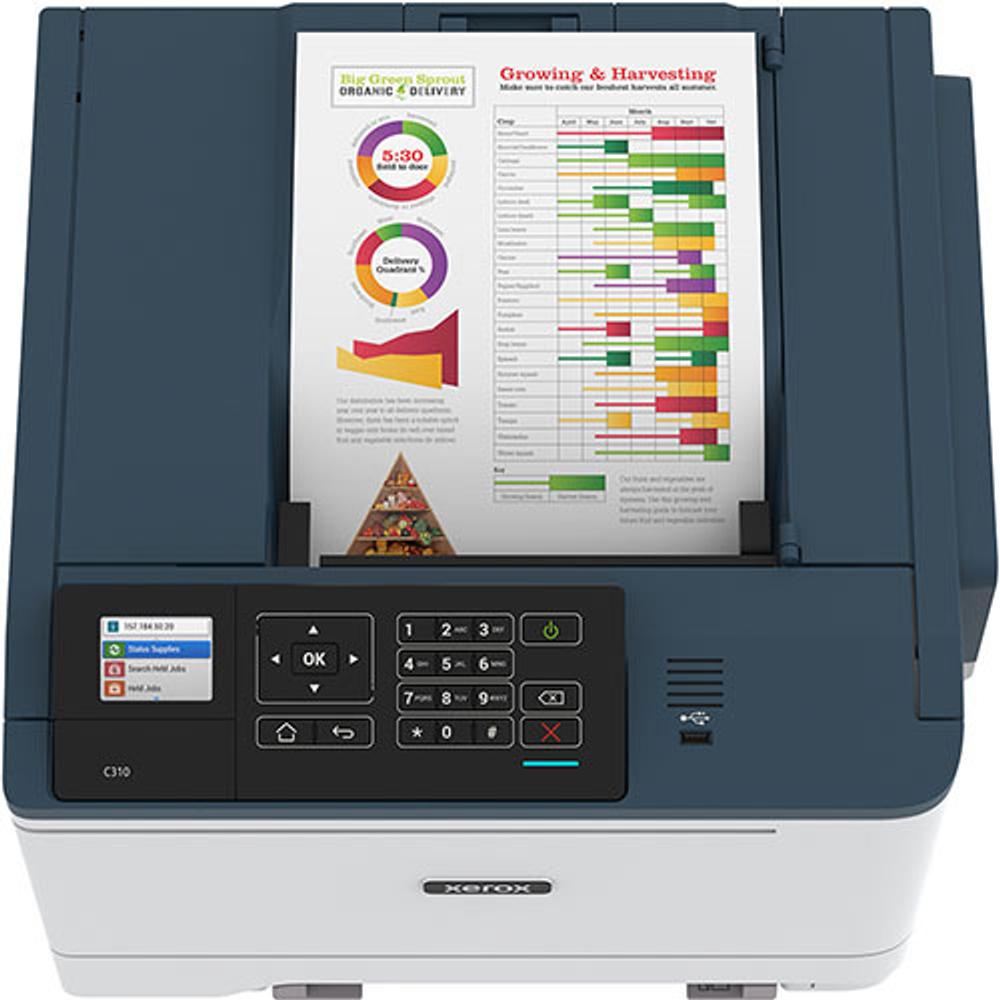 Принтер XEROX C310, A4, 33стр/мин, WI-FI, цветной