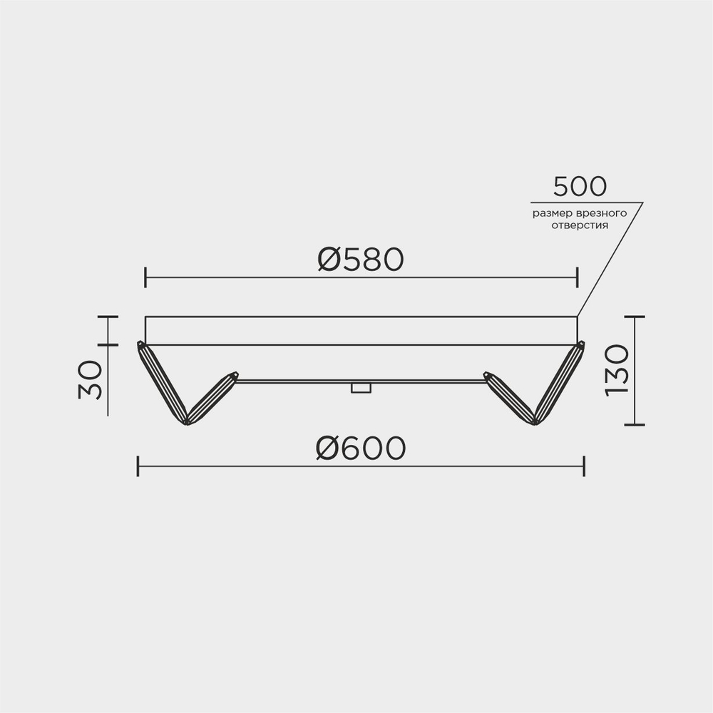 Потолочный светодиодный светильник LED4U L1190-600 CR