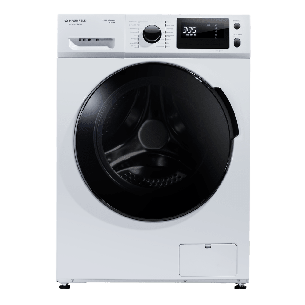 Стиральная машина c сушкой инвертором и паром MAUNFELD MFWM1586WH 8 кг./6кг. сушка