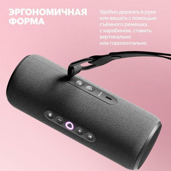 Умная портативная колонка Яндекс Станция Стрит с Алисой, черный, 30Вт (YNDX-00030BLK)