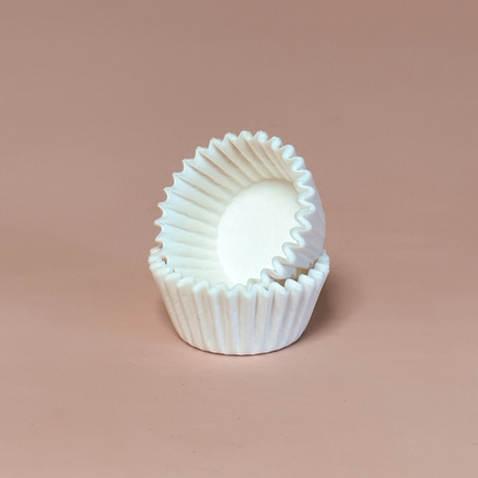 Капсулы бумажные для конфет белые, 35х25 мм, 60-70 шт