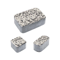 ТРОТУАРНЫЕ ПЛИТЫ КЛАССИКО - Б.1.КО.6 СТОУНМИКС БЕЛО-ЧЕРНЫЙ, КОМПЛЕКТ ИЗ 3 ВИДОВ ПЛИТ