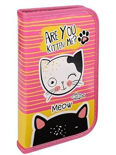 Пенал 1-секц, большой "Игривый котик" (ПН-0829) глянц.ламинир. (Проф-пресс)