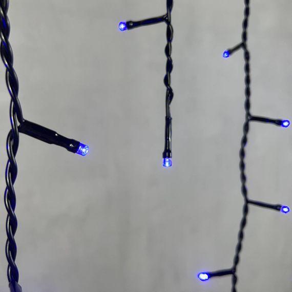 Светодиодная бахрома 4,9*0,5 м., 240 синих LED ламп, черный провод ПВХ, Beauty Led (PIL240-11-2B)