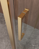 Душевой уголок Cezares MOLVENO-AH-12-120/90-C-BORO-IV, 120х90х195, профиль брашированное золото, прозрачное стекло