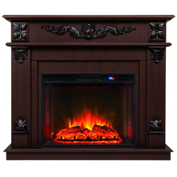Электрокамин RealFlame Philadelphia 25,5/26 DN орех с очагом Sparta 25,5 LED