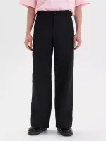 Купить Брюки FOS Объемные со складками Черные Брюки FOS Объемные со складками Черные