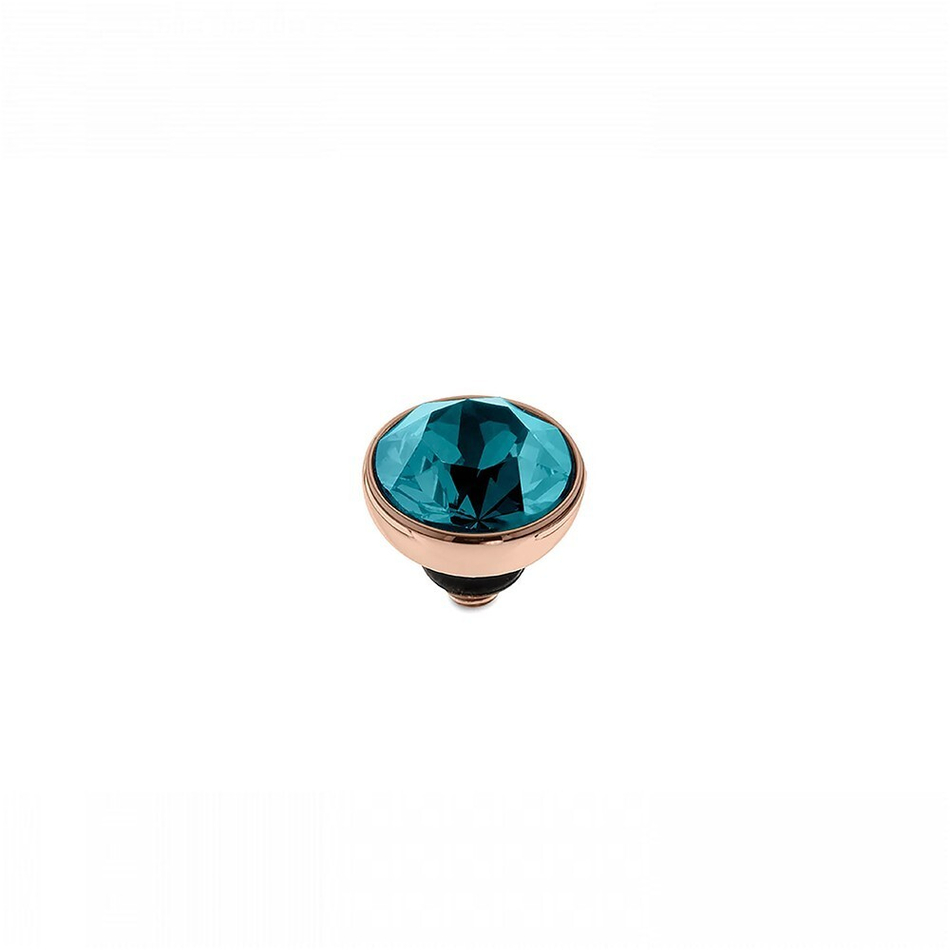Шарм Qudo Bottone Blue Zircon 8 мм 680114 BL/RG