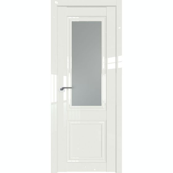 Межкомнатная дверь глянцевая Profil Doors 123L дарк вайт люкс остеклённая