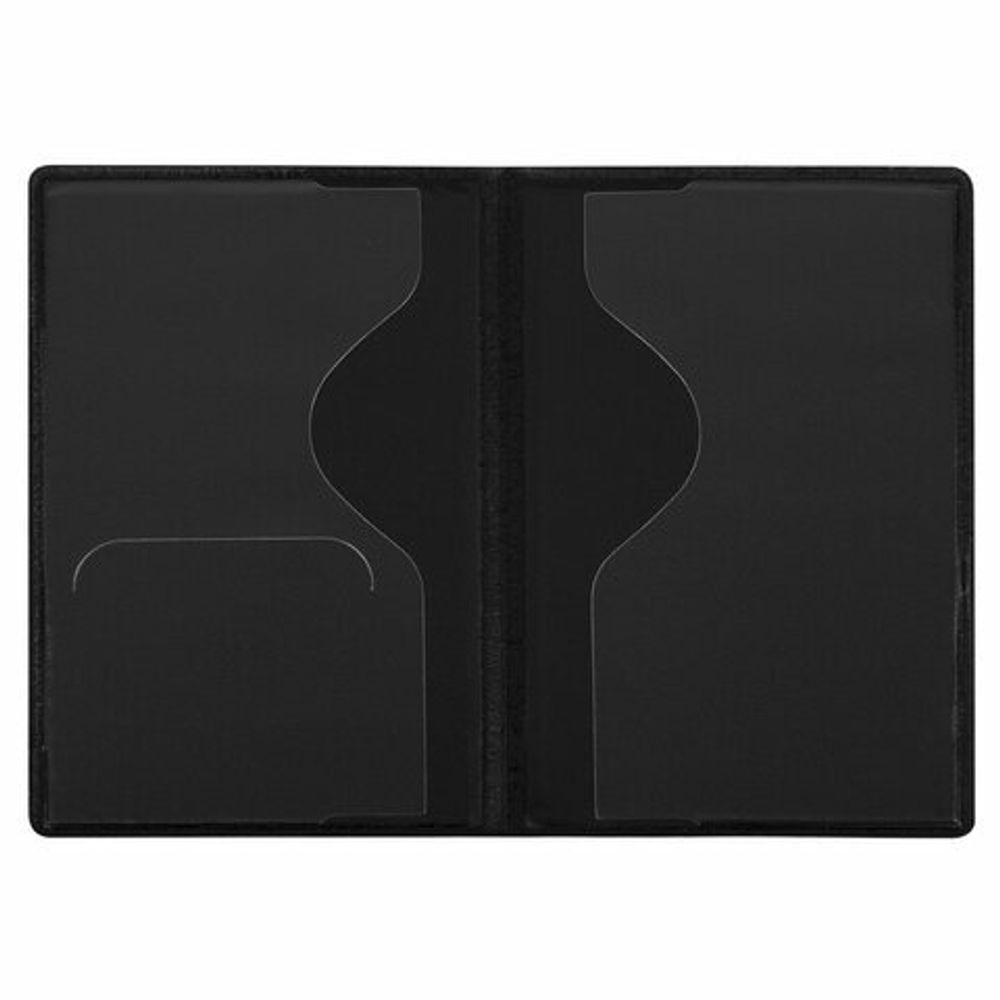 Обложка для паспорта, мягкий полиуретан, "PASSPORT", коричневая, STAFF, 238406