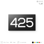 Номер на дверь 425, табличка на дверь для офиса, квартиры, кабинета, аудитории, склада, черная 120х70 мм, Айдентика Технолоджи