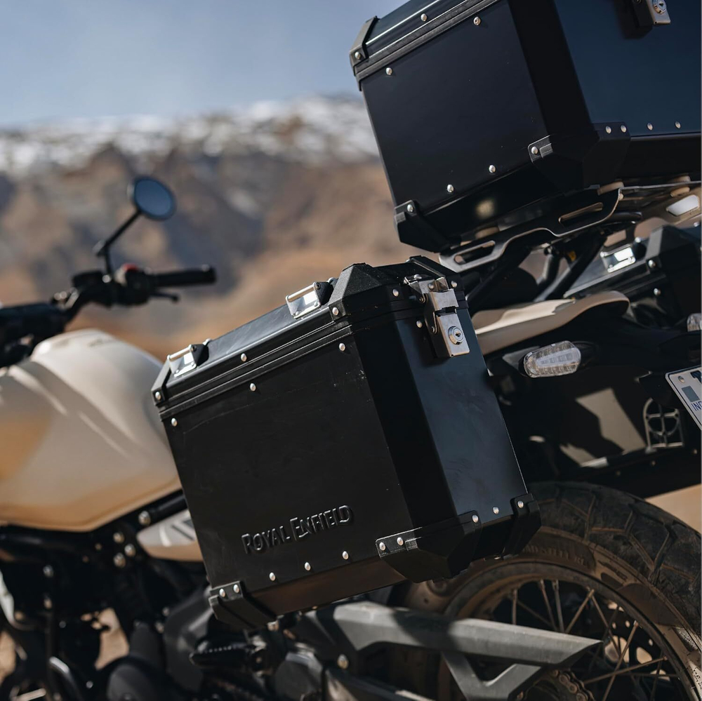 Кофры боковые алюминиевые Royal Enfield "Adventure", черные - 1990276