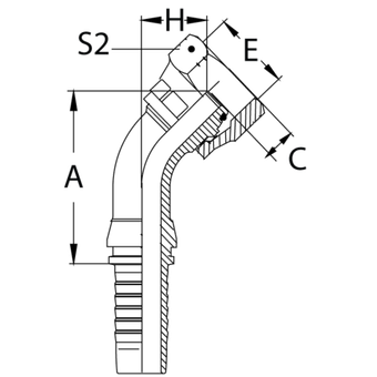 Фитинг DN 25 DKO-L (Г) 36x2 28 (45)