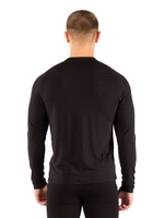 Термофутболка мужская Lasting Atar, длинный рукав, шерсть 160, черная, M