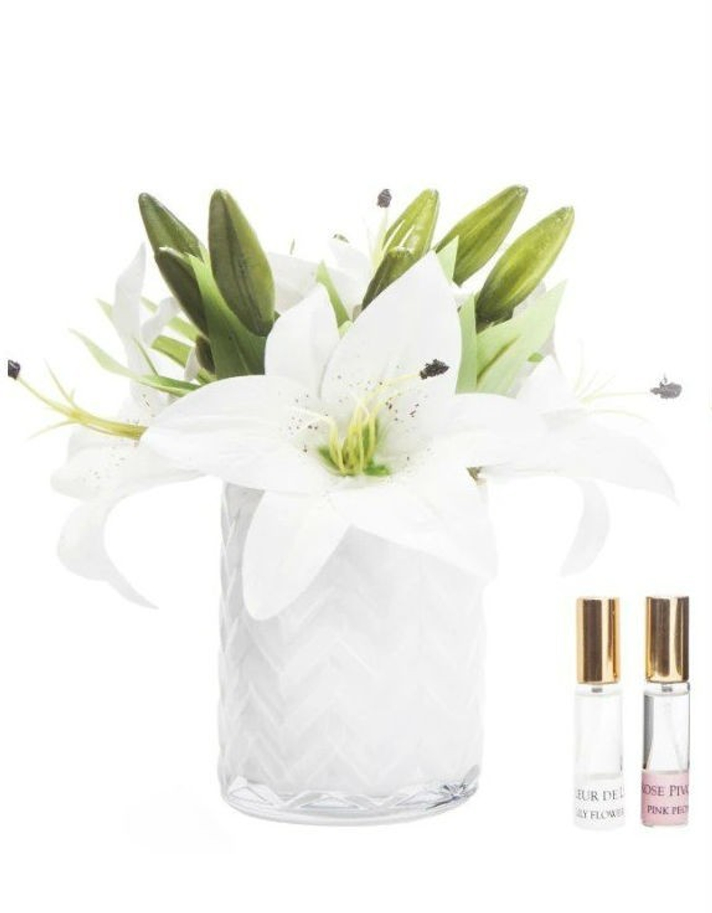 Букет лилий ароматизированный и 2 спрея Cote Noire Herringbone Flower White фото