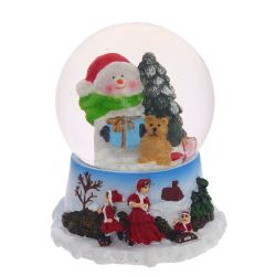 GAEM Фигурка декор в стекл шаре "Дед Мороз/Снеговик", D4,5 см, L5 W5 H6 см