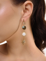 Серьги "Royal sunshine labrador" Gold