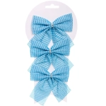 Бант на ёлку «Волшебство» 11*12 см (набор 3 шт), Голубой