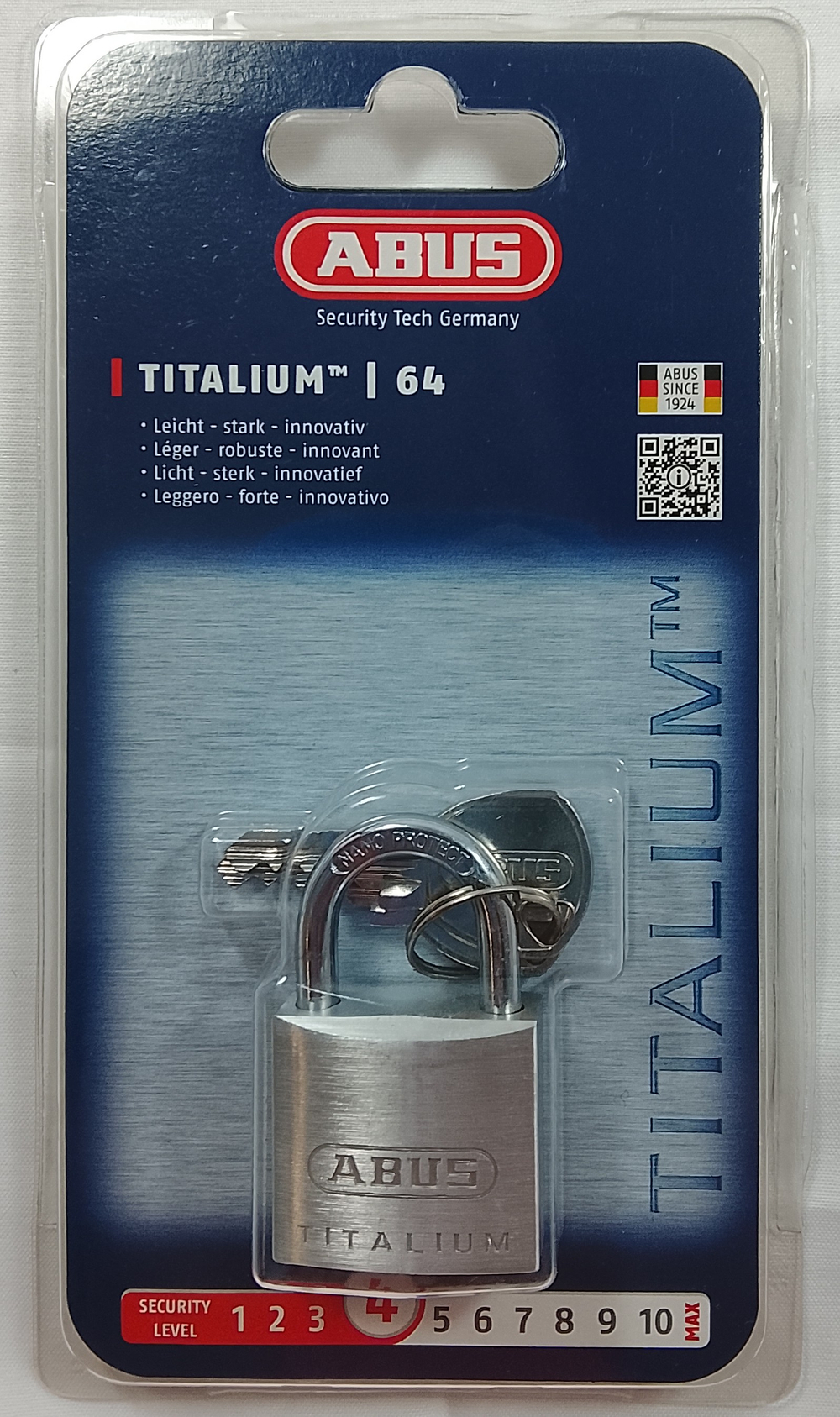 Навесной замок ABUS 64TI/30 B/DFNLI