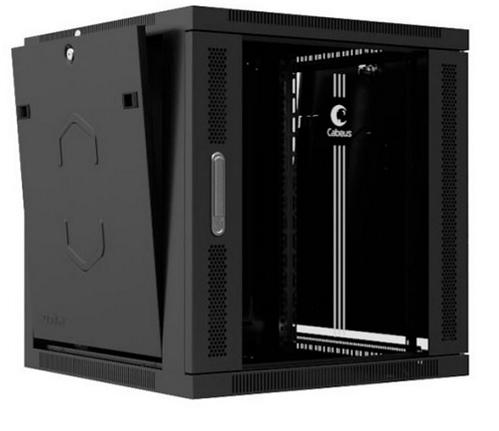 Шкаф настенный 19", 9U Cabeus SH-05F-9U60/60-BK