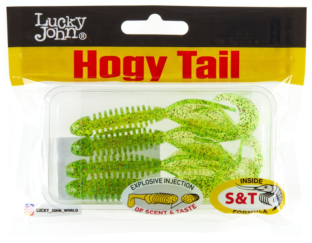 Мягкая приманка Lucky John Hogy Tail 3in (76.2 мм), цвет S15, 7 шт.