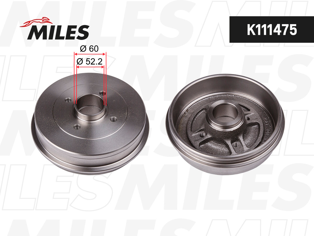 Барабан тормозной задний RENAULT LOGAN 2004-2009