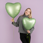 Сердце 18" Оливковый сатин Gr