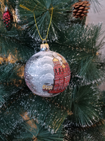 Шар стеклянный "Спас на крови",  ручная роспись