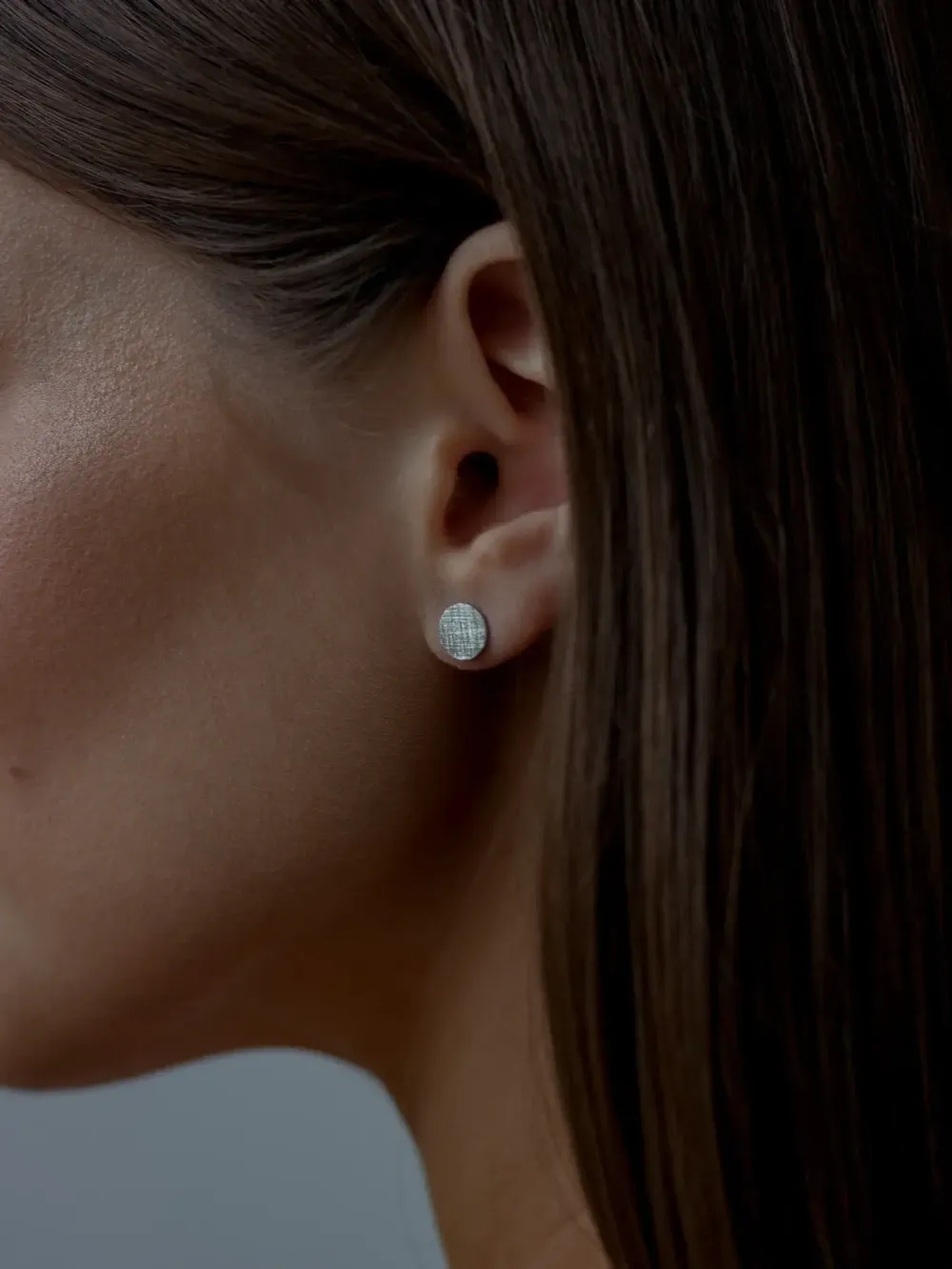 Пусеты Круг сатиновые