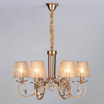 Люстра подвесная 292/6 бронза/прозрачный хрусталь Strotskis Granta Bogate's