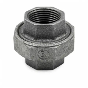 Соединитель прямой черный, американка, внутренняя резьба, Fittex PLUS