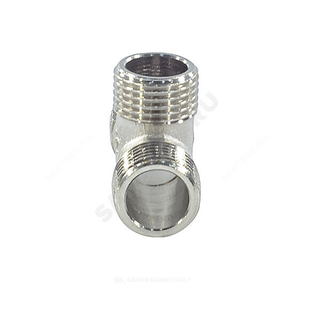 Тройник латунь никель Ду 20 (3/4") НР/НР/НР SantechSystems